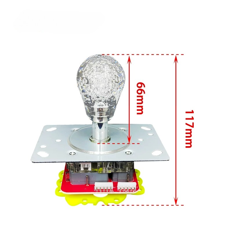 Joystick Arcade Parts - Colorful LED Light Short Joystick for