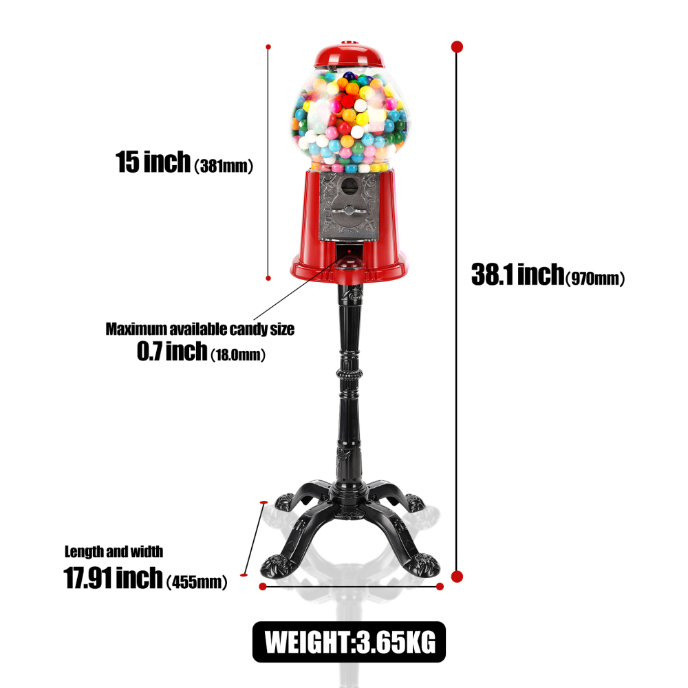 For 15 Inch Commercial Red Big - Bubble Gum Machine ulasan dan harga