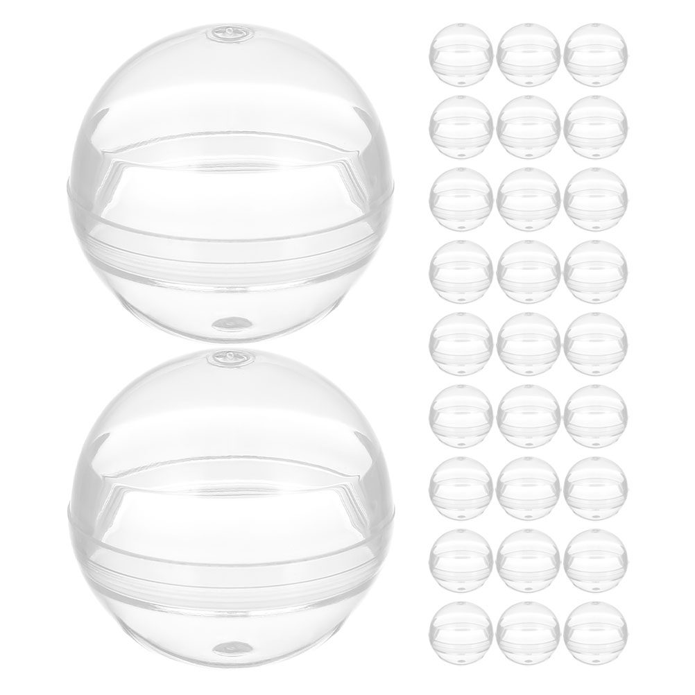 50Pcs 28Mm Clear Round Capsule - Open Vending Machine ulasan dan harga